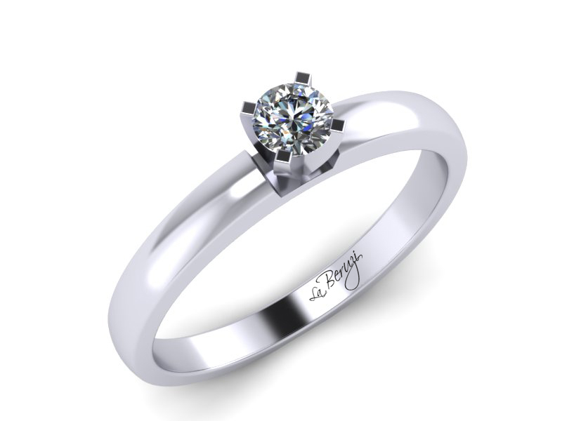 Inel de logodna din aur alb 14K cu diamant de 0,50 ct - MDA041 V2