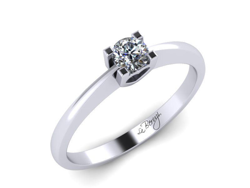 Inel de logodna aur alb 14K 1 x diamant 0,20 ct - MDA011 V2