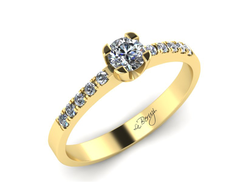 Inel de logodna din aur galben 14K cu diamante de 0,32 ct - MDA002 V3