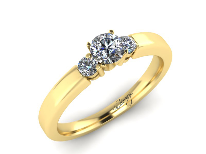 Inel de logodna aur galben 14K cu diamante de 0,28 ct- MDA037 V3