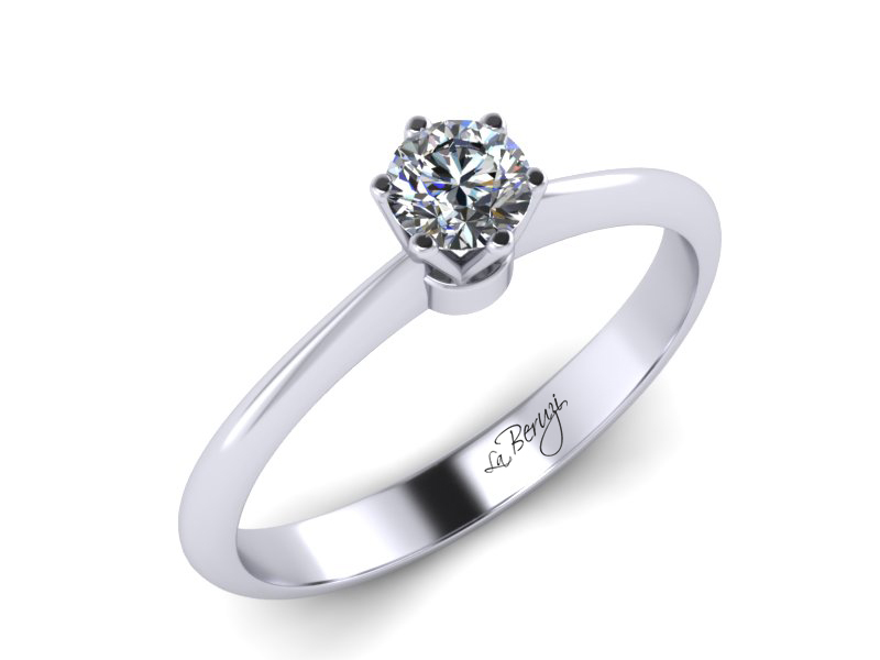 Inel de logodna din aur alb 14K cu diamant de 0,30 ct - MDA027 V2