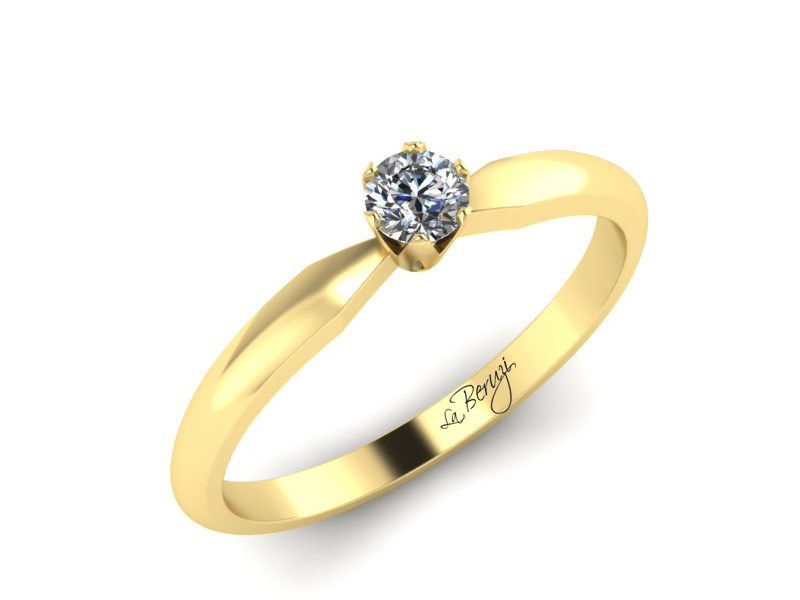 Inel de logodna din aur alb 14K cu diamant de 0,20 ct - MDA042 V3