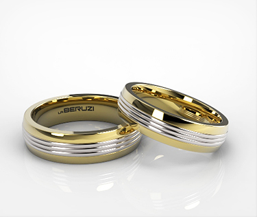 Verighete din aur de 14k alb si galben SS 123v