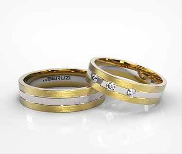 Verighete din aur de 14k alb si galben SS 150