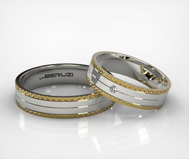 Verighete din aur de 14k alb si galben SS 179