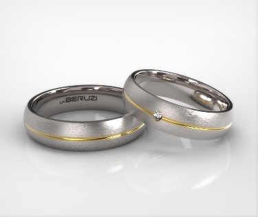 Verighete din aur de 14k alb si galben SS 043
