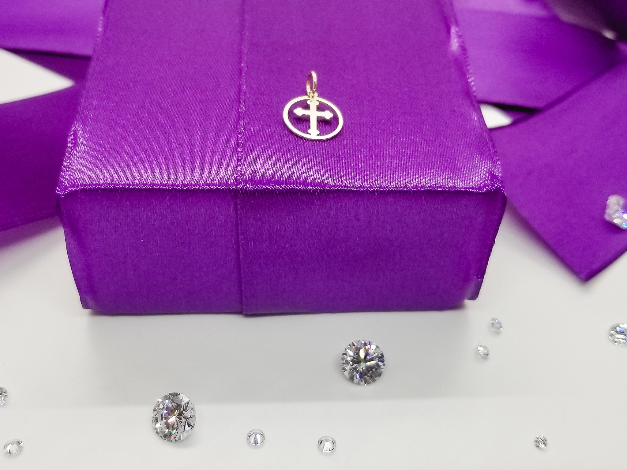 MEDALION CRUCIULITA DIN AUR 14K FATI 143