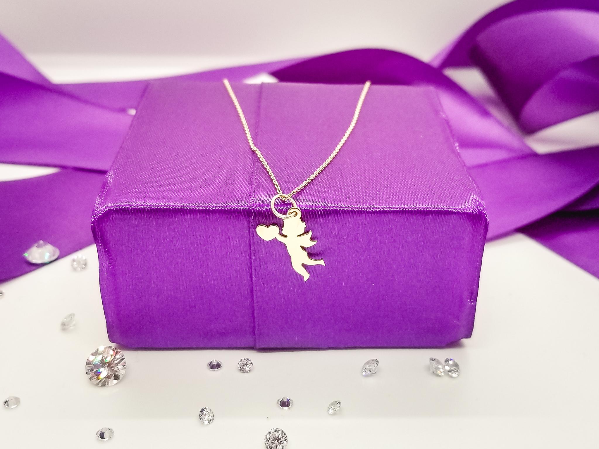 MEDALION CUPIDON DIN AUR 14K FATI 205