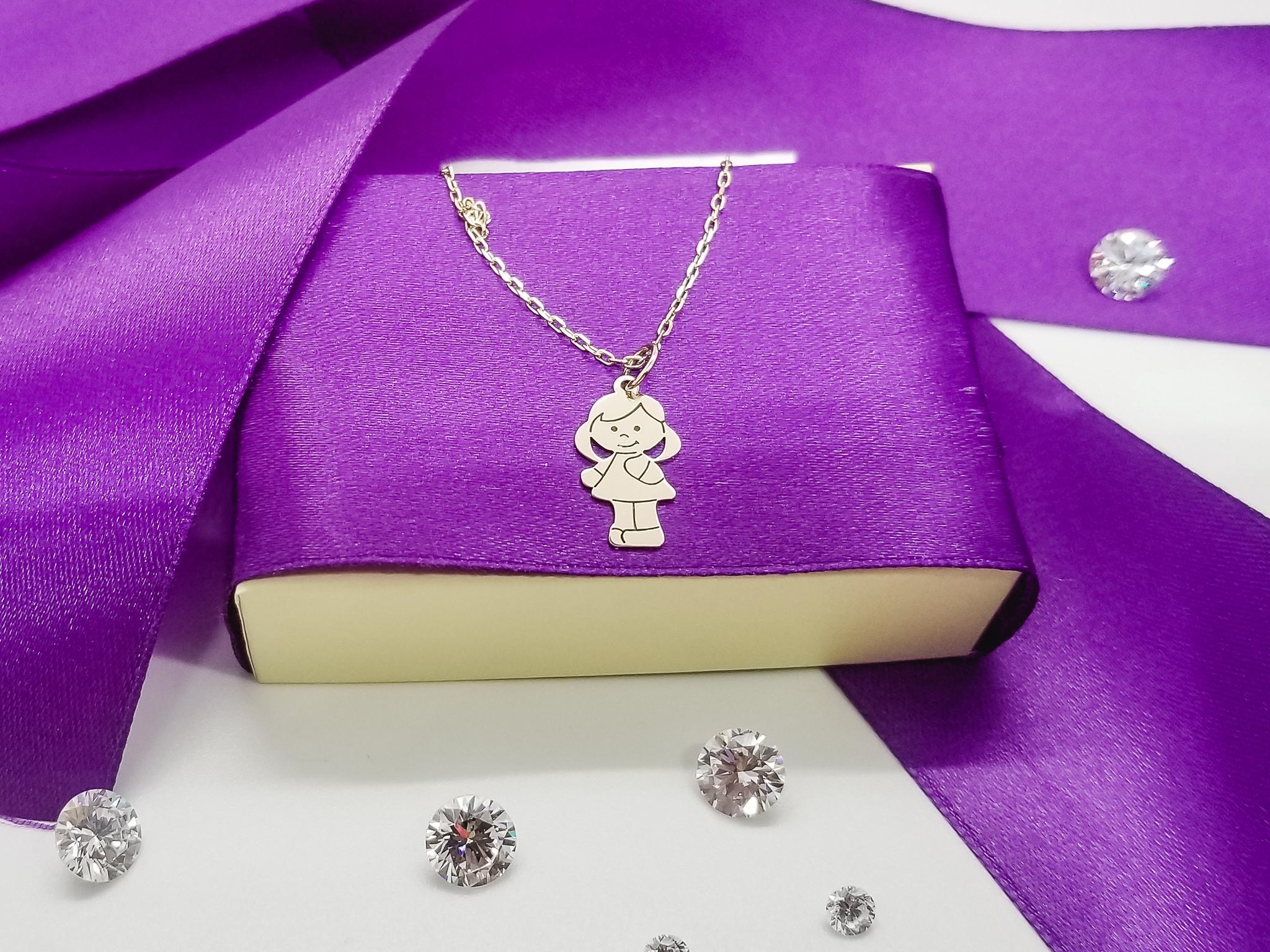 MEDALION FETITA DIN AUR 14K FATI 45