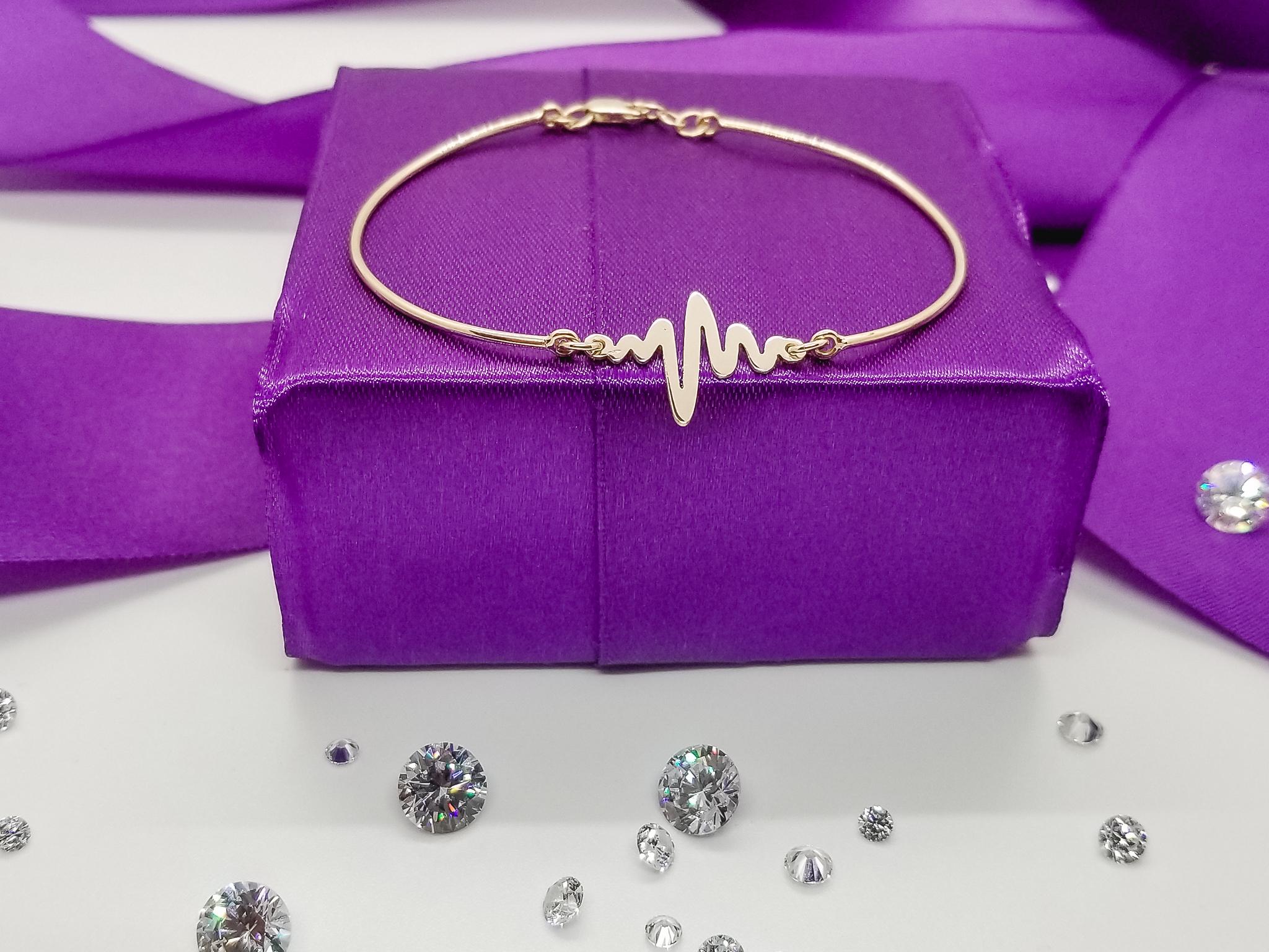 Bratara Fixa din aur galben de 14K cu medalion FATI 97